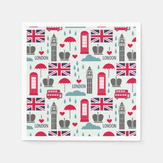London, England, Napkins Serviette (Vorderseite)
