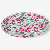 London, England Paper Plate Pappteller (Schrägansicht)