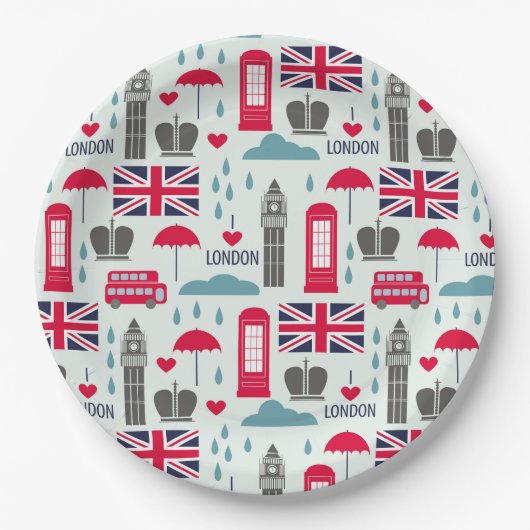 London, England Paper Plate Pappteller (Vorderseite)