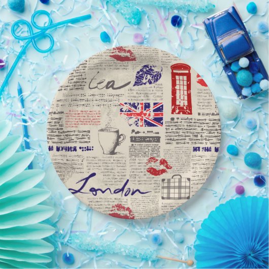 London, England Pappteller (Party)