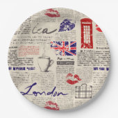 London, England Pappteller (Vorderseite)