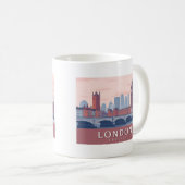 London England Pastel Travel Design Kaffeetasse (VorderseiteRechts)