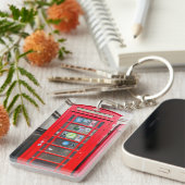 London England Phone Box Foto Schlüsselanhänger (Vorderseite rechts)