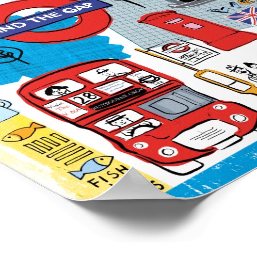 London, England Poster (Ecke)