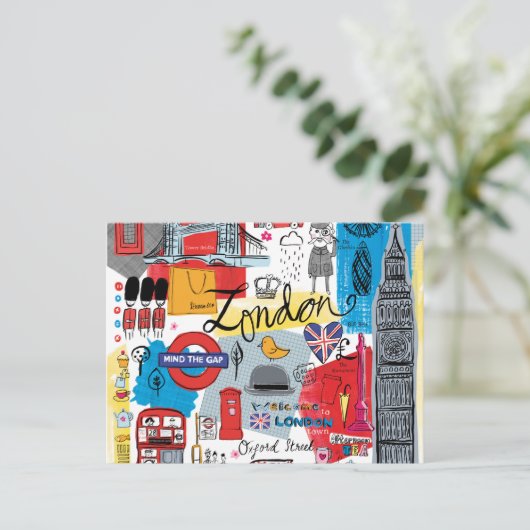 London, England Postkarte (Stehend Vorderseite)