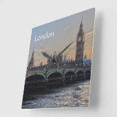 London England Quadratische Wanduhr (Winkel)