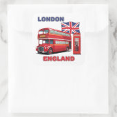 London England Quadratischer Aufkleber (Tasche)