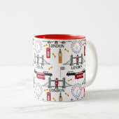 London England Queens Guard Englisches Muster Zweifarbige Tasse (VorderseiteRechts)