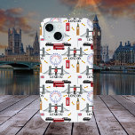 London England Queens Guard English Pattern iPhone 16 Pro Max Hülle<br><div class="desc">London,  England Muster mit englischen Elementen wie Telefonkabine,  Doppeldecker Bus,  London Bridge,  London Ferris Wheel und mehr. Composite Design von Holiday Hearts Designs (Rechte vorbehalten).</div>