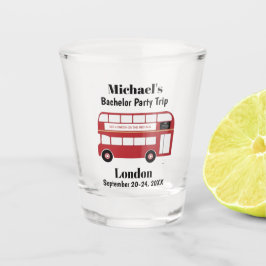 London England Red Bus Bachelor Party Gefallen Schnapsglas
