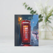 London England Red Telefone Booth Travel Postkarte (Stehend Vorderseite)