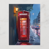 London England Red Telefone Booth Travel Postkarte (Vorderseite)