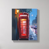 London England Red Telephone Booth Travel Painting Leinwanddruck (Vorderseite)