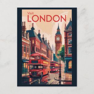 London England Reise Kunst Vintage Postkarte