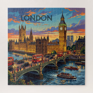 London England Reise Kunst Vintage  Puzzle