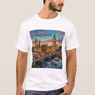 London England Reise Kunst Vintage T-Shirt