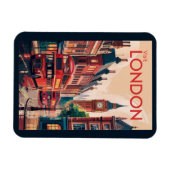 London England Reiseart Vintag Magnet (Horizontal)