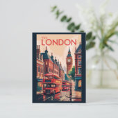 London England Reiseart Vintag Postkarte (Stehend Vorderseite)