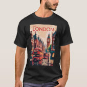 London England Reiseart Vintag T-Shirt (Vorderseite)
