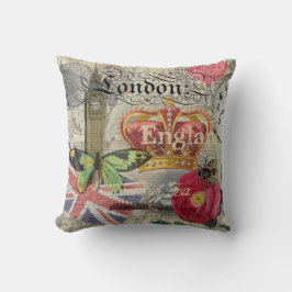 London England Reisen Vintag Europe Art Kissen