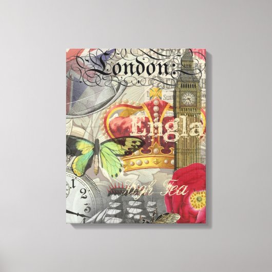 London England Reisen Vintag Europe Art Leinwanddruck (Vorderseite)