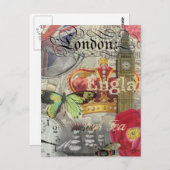 London England Reisen Vintag Europe Art Postkarte (Vorne/Hinten)