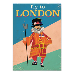 London, England, Reiseplakat Fotodruck