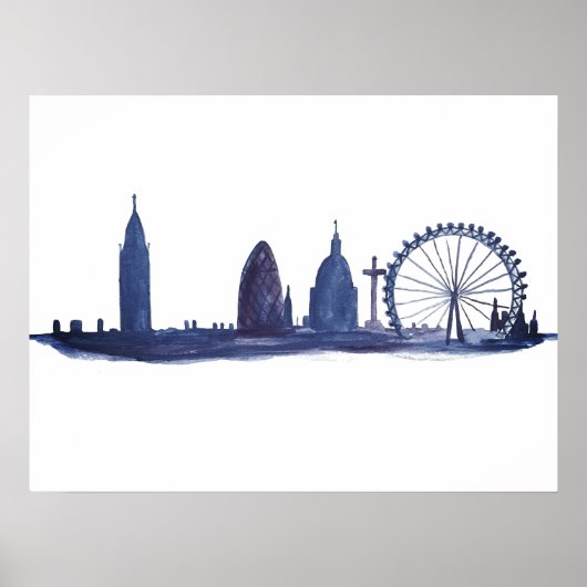 London England Reiseziel Skyline Vintag Poster (Vorne)