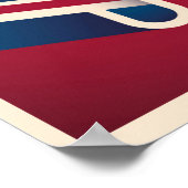 London, England | Retro Illustrierte Typografie Poster (Ecke)