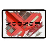 London England Retro Red Phone Booth Magnet (Horizontal)