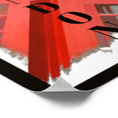 London England Retro Red Phone Booth Poster (Ecke)