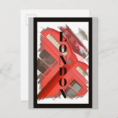 London England Retro Red Phone Booth Postkarte (Vorne/Hinten)