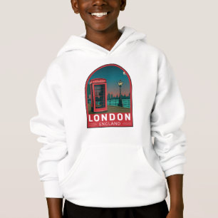 London England Retro-Reise-Kunst Vintage Hoodie