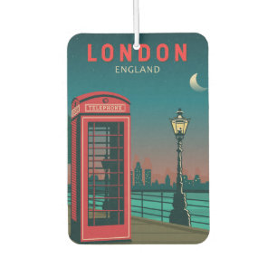 London England Retro Travel Art Vintag Autolufterfrischer