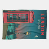 London England Retro Travel Art Vintag Geschirrtuch (Horizontal)