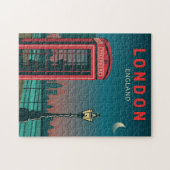London England Retro Travel Art Vintag Puzzle (Horizontal)