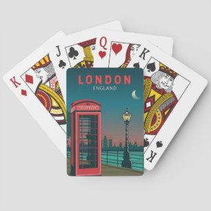 London England Retro Travel Art Vintag Spielkarten