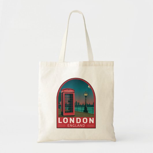 London England Retro Travel Art Vintag Tragetasche (Vorne)