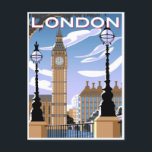 London England Retro Travel Art Vintager Empfang Postkarte<br><div class="desc">Vintag,  Retro,  Reisen,  modern,  Aquarell,  klassisch,  London England,  London Postkarten, </div>