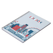 London, England | rote, weiße und blaue Skyline Notizblock (Linke Seite)