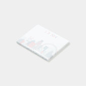 London, England| Rote, weiße und blaue Skyline Post-it Klebezettel (angewinkelt)