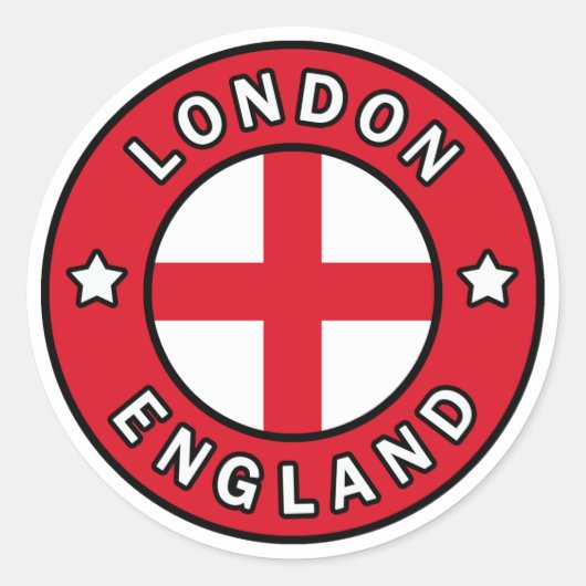 London England Runder Aufkleber (Vorderseite)