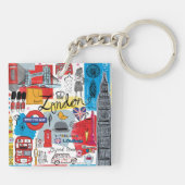 London, England Schlüsselanhänger (Rückseite)