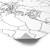 London, England (schwarz auf weiß) Poster (Ecke)