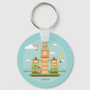 London England Sehenswürdigkeiten Aufkleber Schlüsselanhänger