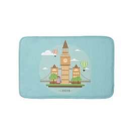 London England Sehenswürdigkeiten Bath Mat Aqua Badematte