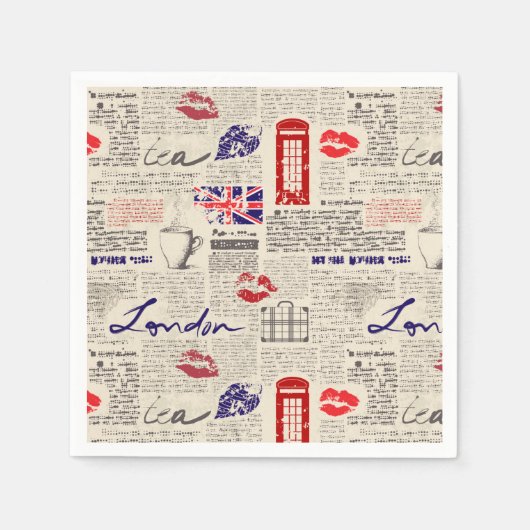 London, England Serviette (Vorderseite)