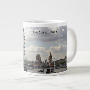 London England Skyline, Big Ben, London Eye, Thems Jumbo-Tasse