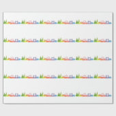 London England Skyline Colorful Pattern Modern W Geschenkpapier (Flach)