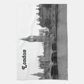 London England Skyline Etched Handtuch (Vertikal)
